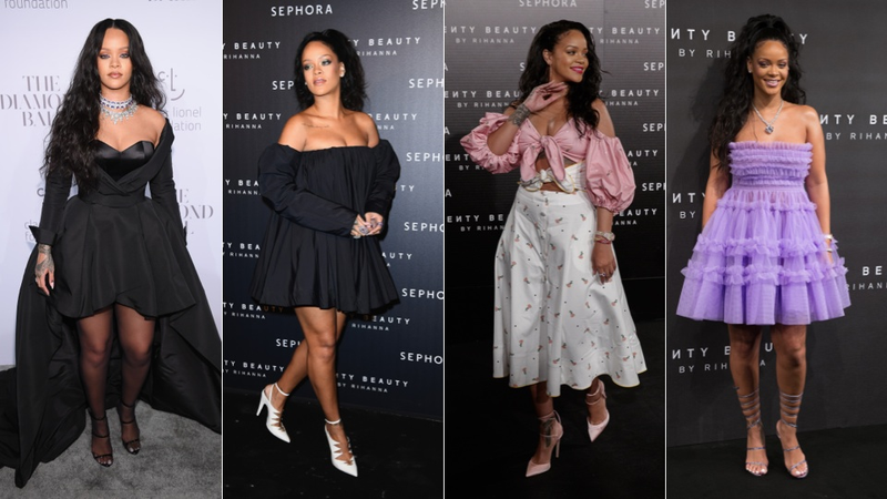Diamond Ball; Fenty Beauty launch Paris; Fenty Beauty launch Madrid; Fenty Beauty launch London; via Getty